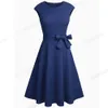 Party Dresses Summer Women Vintage Pure Color Dresses Cocktail Wedding Party Casual Elegant Flare Dress Women's Spring Dress Robe Emo 230314