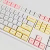 Macaron Cute Keycaps XDA Profile PBT-Sub Pink 135 klawisze CAP dla przełączników MX Mechaniczna klawiatura gry DIY