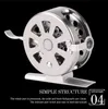 Baitcasting Reels DEUKIO 50/60 Specification Metal Ice Fishing Wheel Front Reel With Brake Right Hand