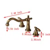 Bathroom Sink Faucets Vidric Dual Handle Basin Faucet Widespread Brass Mixer Tap Antique 3 Holes Bath Cold Water