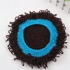 Chapeaux Nouveauté Nourrissons Hiver Afro Perruque Cap Tricoté Gros Cheveux Bouclés 1-6Yrs Enfants Chapeau Parti Cosplay Accessoires Pography Props