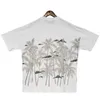 T-shirt da uomo firmate T-shirt a maniche corte girocollo in cotone di alta qualità T-shirt a maniche corte allentata con stampa vegetale Pukui