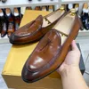 Männliche Quasten-Loafer aus echtem Kuhleder für Herren, modische handgefertigte Slip-On-Slipper für Hochzeit, Party, Büro, kausale Schuhe für Männer