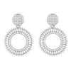 Dangle Earrings S925 Sterling Silver Needle Fashion Circular Fine Jewelry For Girl Wedding Party Gifts Micro-Inlaid Zircon Women