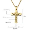 Pendentif Colliers En Acier Inoxydable 316L INRI Jésus Croix Crucifix Collier Pour Hommes Femmes Or Couleur Métal Religieux