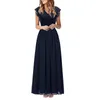 Party Dresses Formal Wedding Party Women Dress Lace Chiffon Patchwork Evening Dress Elegant Vestido Ladies Prom Gown Sleeveless Long Dress 230314