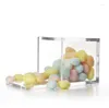 Present Wrap 120st Clamshell Transparent Plastic Box Clear Wedding Candy Unique Decoration Mariage Packing