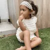 Clothing Sets born Baby Girl Cotton Clothes Set Long Sleeve TopShort Romper Cap Clothing Suit Spring Summer Hoodie Baby Clothes 3M-2Y 230313
