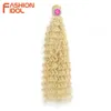 Syntetyczne peruki Fashion Idol Afro Kinky Curly Fair Weave Bundles 613 Blond Kolor Syntetyczny Natura 6 PC 20 22 24 cale 230227