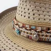 Böhmen stråhattar Western Cowboy Hat Summer Beach Sun Lifeguard Hat Panama Cowgirl Jazz Caps Sombrero Hombre