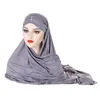 エスニック服の女性ヒジャーブファッションクロス額スパンコンターバンイスラム教徒アラビアスカーフhoofddoek capアラブフェムヘッドウェア