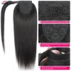 Koronkowe peruki Ishow Long Tail Human Hair Proste owijanie wokół brazylijskiego S For Women 230314