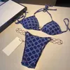 여자 섹시 비키니 속옷 여름 디자이너 수영복 편지 패션 레이디 수영복 2 피스 수영복 고품질 크기 S-XL