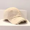 Ball Caps Man scheurde katoenen honkbal pet voor vrouwen zomer verontruste sporthoed hiphop street reist papa meisjes meisjes