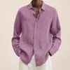 Men's Casual Shirts Men's Clothing Long Sleeve Casual Shirts Spring Oversized Loose Cotton Linen Shirt Male Vintage Solid Top 230314