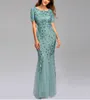 Party Dresses Size Elegant Saudiarabien Ever Pretty Mermaid Sequined Lace Appliques Mermaid Long Dress Party Gown 230314