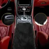 Car Seat Covers Universal Rectangular Sheepskin Plush Center Console Armrest Cover Pad Fluffy Warm Wool Box Mat Interior Decoration