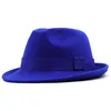 Szerokie brzegowe czapki wiadra czapki szerokie grzbiet wełny fedora kapelusz czarny biały western zima klasyczna kowbojska kapelusz derby Panama Wedding Church Hats for Women 230314