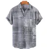 القمصان غير الرسمية للرجال فسيفساء هاواي القميص القصيرة الأكمام القصيرة المفتوحة ذوي الياقات الزر واحد قميص 3D طباعة الأكمام قصيرة الأزياء شاطئ غير رسمي أعلى 230314