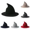 Halloween Witch Hat Diversified Along The Sheep Wool Cap Knitting Fisherman Hat Female Fashion Witch Pointed Basin Bucket tt0314