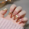 Faux Ongles 1 Set Strass Réutilisables Ultra-minces Nail Tips Patchs Fake Wearable Diy Art