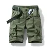 Heren shorts Heren Heren Zomer Katoen Army Tactical Cargo Shorts Fashion Khaki Multi-Pocket Casual Short Pants Loose Military Shorts Men 230313