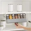 Hooks & Rails Home Under-Shelf Kitchen Self-adhesive Wall-mounted Spice Organizer Bottle Storage Rack Supplies