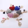 Keychains Heart chain Leaer Tassel Holder Metal Crystal Rhinone Chain ring Charm Bag Pendant Jewelry Gift Wholesale L230314
