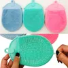Silicone Massage Bath Brush with Hook Soft Exfoliating Gloves Baby Showers Cleaning Brush Mud Dirt Remover Scrub Showers Bubble