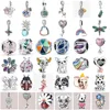 Fit Pandora kralen 925 SILVER CHARM Women Sieraden Nieuwe mode Exquise kralen Dog Rainbow Butterfly Dragonfly Elephant Clover geschikt