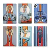 Vintage Gulf Race Queen Metal Tin Plaque Retro Car Metal Poster Bar Pub Club Home Garage Dekorativ järnmålning Metallplatta Personlig metallskylt 30x20 cm W01