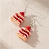 Earring For Women Resin Drop Custom Made Handmade Cute Girls Sweet Gift Cookies Macaron Cake Food Donuts GC1969