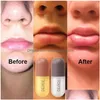 Lip plumper dag nacht 2 stks/set hydraterende zorg serum serum lippen lippen antidrying voedzame olie essentie drop levering gezondheid schoonheid dh1jb