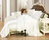 Yatak Seti Saf Renk Kabini Saten Dört Parçalı Yatak Keten Simülasyon İpek Yorgan Kapak Sayfası İkiz Boyut Set Ev İçin Toptan Yataklar