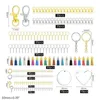 Nyckelringar 280 stycken Akrylkedja Tassels Set inklusive 20 tomma ämnen 40 Keychain Hooks Rings Rings