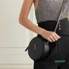 Tasarımcı-Designer Çantalar Kadın Krep Çantaları Mini Dairesel Çantalar Tasarımcı Kadın Çanta Zinciri Crossbody Bag 230301