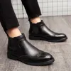 Brogue Speinted Buty męskie buty zimowe formalne skórzane buty buty buty sukienki botki biznesowe men chelsea design but