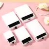 Niestandardowe małe pudełko prezentowe białe papierowe kartonowe szuflady biżuterii i torba z drukowane logo