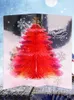 Gratulationskort fantasi tredimensionell julgran välsignelse presentmeddelande glittrande drömmande kort med tydligt PR