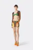 2 pièces de maillot de bain féminin marque mode polka point imprimé à manches longues à manches longues mini-jupe S-xl Swwear