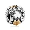 Perline Pandora in argento 925 gioielli da donna con ciondolo in argento Colore perline di trifoglio con cuore in cristallo di unicorno