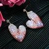 Dangle Earrings Missvikki Original Cute Big Heart CZ Drop For Women Daily Fine Bridal Wedding Party Shiny Jewelry High Quality