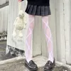 Vrouwen sokken Japanse Harajuku Cross Sheer panty vrouwelijke lolita -riem nylon kousen voor punk kousen visnet witte balken panty's