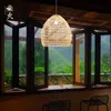 Lampy wiszące japoński styl LED retro żyrandol ogród Rattan Lubaż w restauracji sklep odzieży Zen herbata dekoracyjna oświetlenie