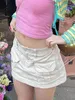 Skirts Cuteandpsycho Retro Y2K Solid Cargos Vintage Streetwear Pockets Mini Summer Harajuku Cute Aesthetic 2000s Outfits 230313