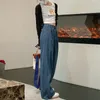 Dżinsy damskie y2k niebieskie dżinsy kobiety wysoka talia żeńskie odzież vintage ubrania damskie spodnie streetwearne dżinsowe mody koreańskie dżinsy nogi 230314