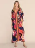 목도리 인쇄 Kaftans for Women Beach Cover Up Seaside Maxi Bohemian Dresses Beachwear Pareo Bathing Suits Factory Supply Drop 230314