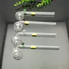 Smoking Pipes Printed Long Bend Pot Glass Bongs Glass Smoking Pipe Water Pipes Oil Rig Glass Bowls