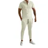 Summer casual Men's Tracksuits two-piece polosSummer hot men's slim fashion youth leisure sports suit breathable comfortable shirt and pants set