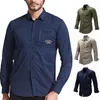 Camicie casual da uomo Camicie casual da uomo oversize Camicie maschili in cotone Soild Camicie cargo militari Camicetta a maniche lunghe Camicie da lavoro Abbigliamento di marca superiore 230314